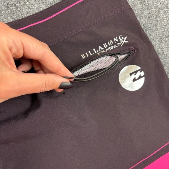 BILLABONG Men’s Platinum Recycler PX2 Pink/Maroon Swim Trunks Shorts size: 36 - Picture 5 of 10